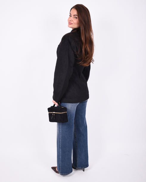 wool blazer black