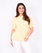 fluffy short sleeve sweater yellow