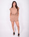 Angie linnen playsuit terracotta