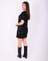 fluffy sparkle dress black