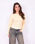 knit snatch top yellow