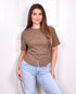 basic snatch tee brown