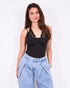 Lace detail body black