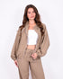 Jenna checkered jacket taupe