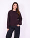Redefined knit sweater dark brown