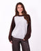 Raglan knit sweater Brown