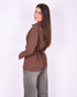 Tie back blouse Brown