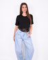 lace layered body black