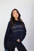 Priority rhinestone longsleeve navy