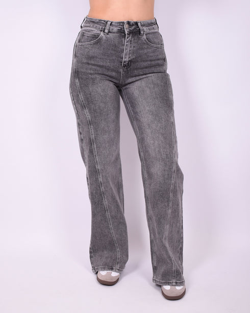 lined stretch jeans grey