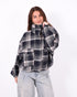 checkered flannel jacket blue