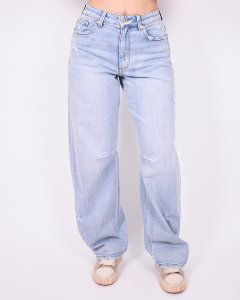 barrel stretch jeans light blue