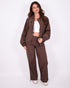 Jenna checkered jacket brown