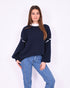 cozy knit navy/white