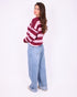 striped sweater pink/bordeaux