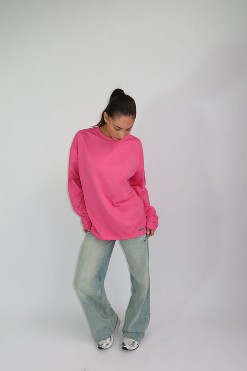 priority blanc longsleeve hot pink