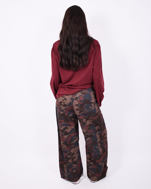 multi colored camo jeans