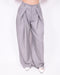 pinstripe pleated pantalon light grey