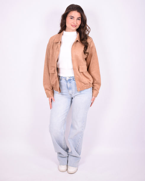 sienna suede jacket camel