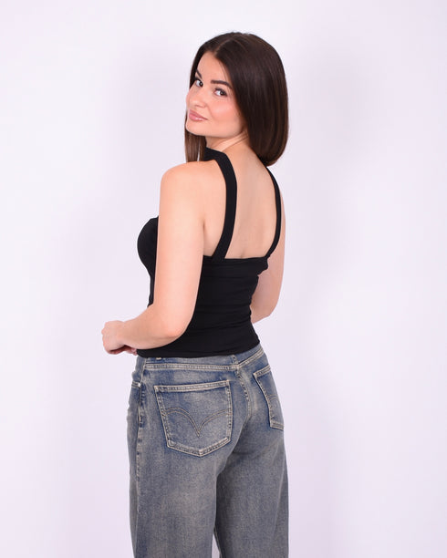 Choker bandeau top black