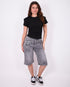 double stretch jort grey