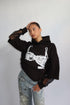 Priority spice Lace hoodie black