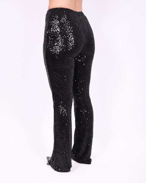 sequin flared pants