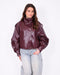 statement leather jacket bordeaux