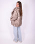 faux fur coat beige