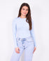 basic long sleeve top light blue