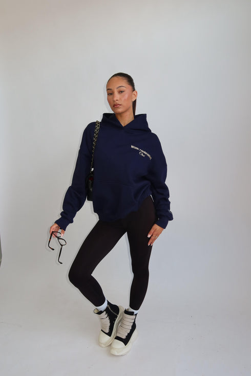 priority work from home hoodie navy