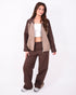 Avery Contrast Tracksuit Brown