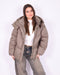 Puffer coat taupe