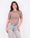 ivy cross top taupe