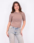 ivy cross top taupe