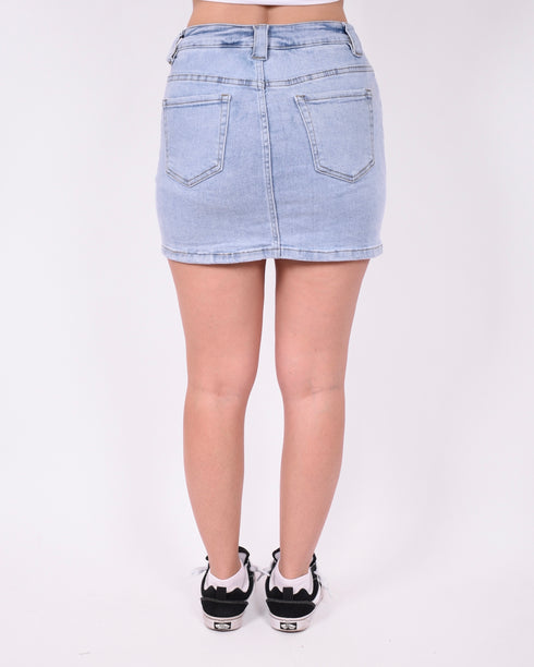 Denim stretch skort blue 2.0
