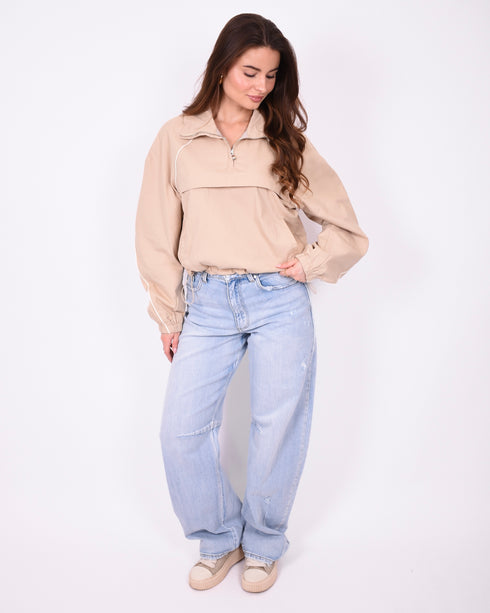 barrel stretch jeans light blue