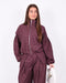 checkered bomber bordeaux