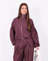 checkered bomber bordeaux
