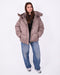 puffer coat taupe