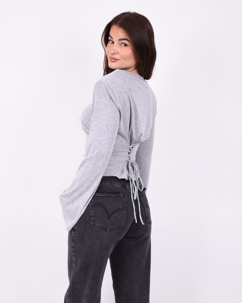 Snatch longsleeve top light grey