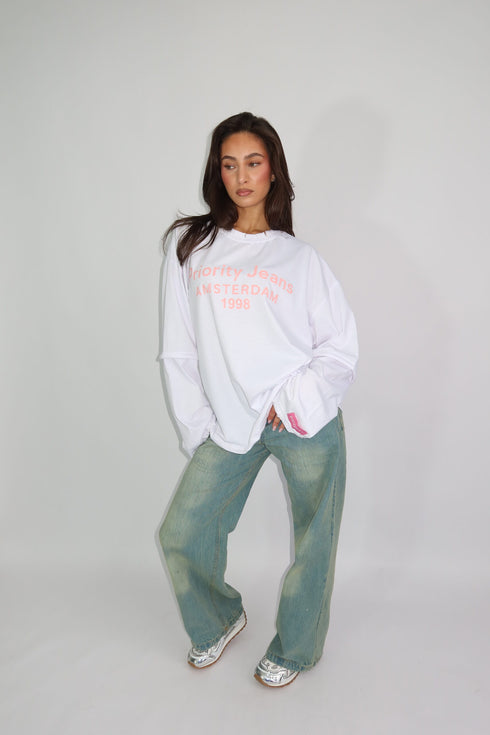 Priority Destroyed Amsterdam longsleeve white