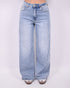 Baggy Wide leg stretch jeans light blue