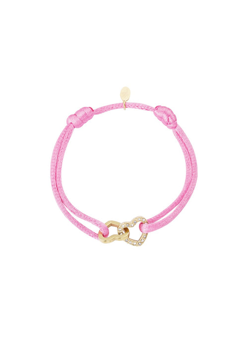 Satin heart bracelet