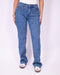 lined straight leg jeans blue