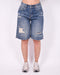 ripped jort medium blue
