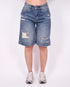 ripped jort medium blue