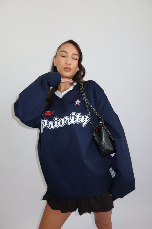 Priority denim longsleeve dark blue