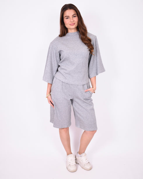 lounge jort set light grey