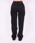 Tall wide leg stretch jeans black